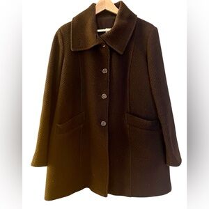 Classic Brown Wool Peacoat W 12